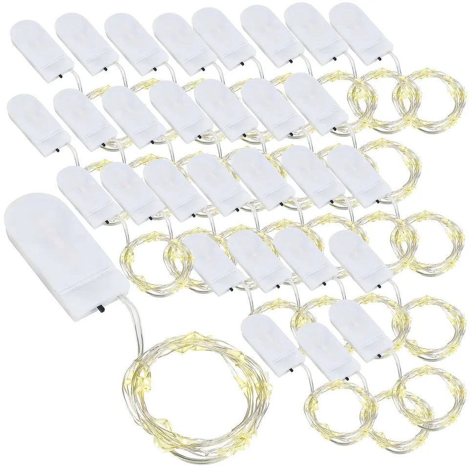 Lunartec Licht-Dekoration LED-Lichterdraht 30er-Set warmweiß