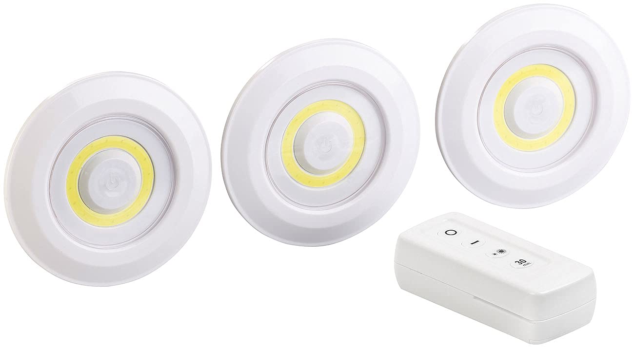 Lunartec Innenbeleuchtung COB-Unterbauleuchte 6er-Set mit Timer