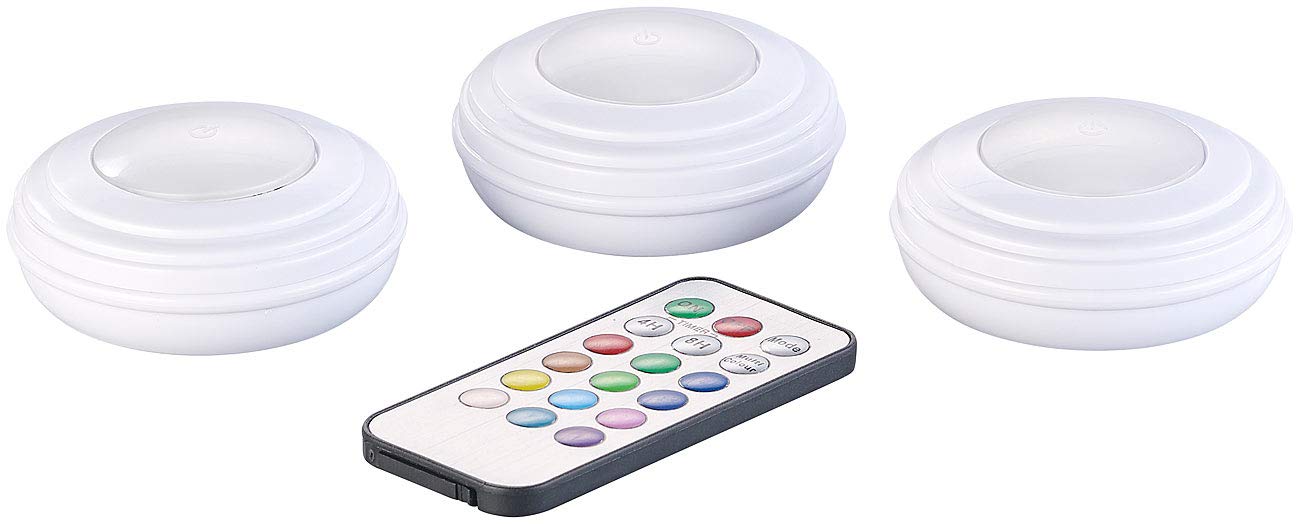Lunartec UBL-6.rgbw Unterbauleuchten 3er-Set RGBW Batterie