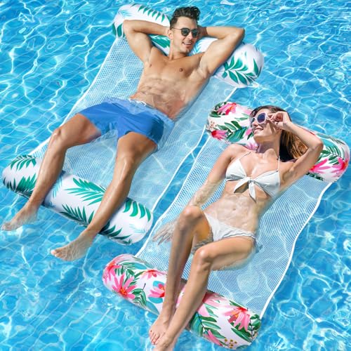 WEARXI Schwimmhilfen Luftmatratze Pool XL 2 Stück 4in1