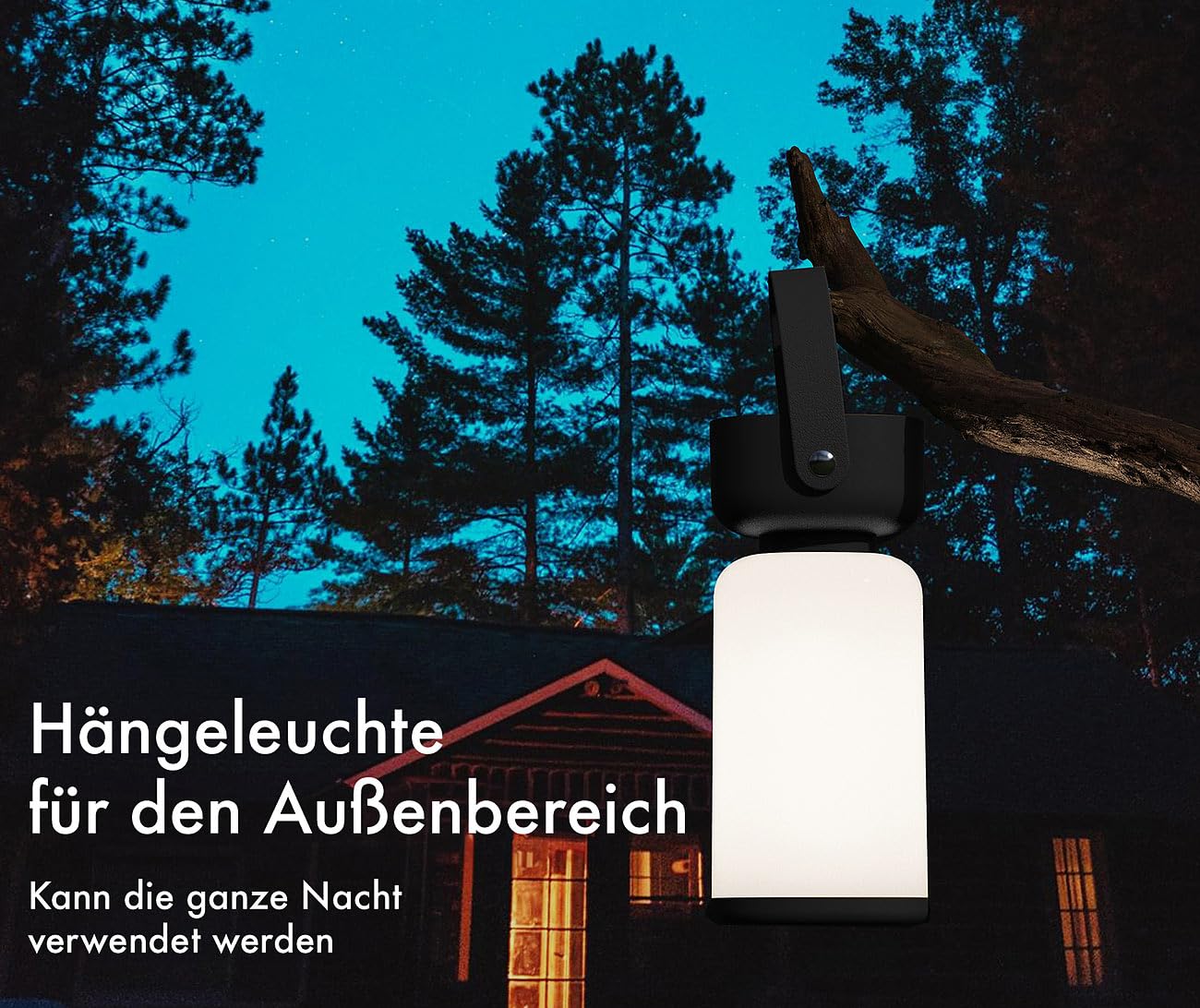 Lunartec Taschenlampen LED-Campingleuchte schwarz dimmbar