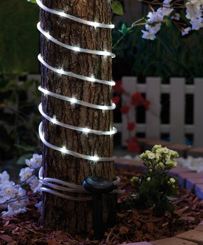 Lunartec Licht-Dekoration Solar-Lichtschlauch 7 m 50 LEDs brillantweiß