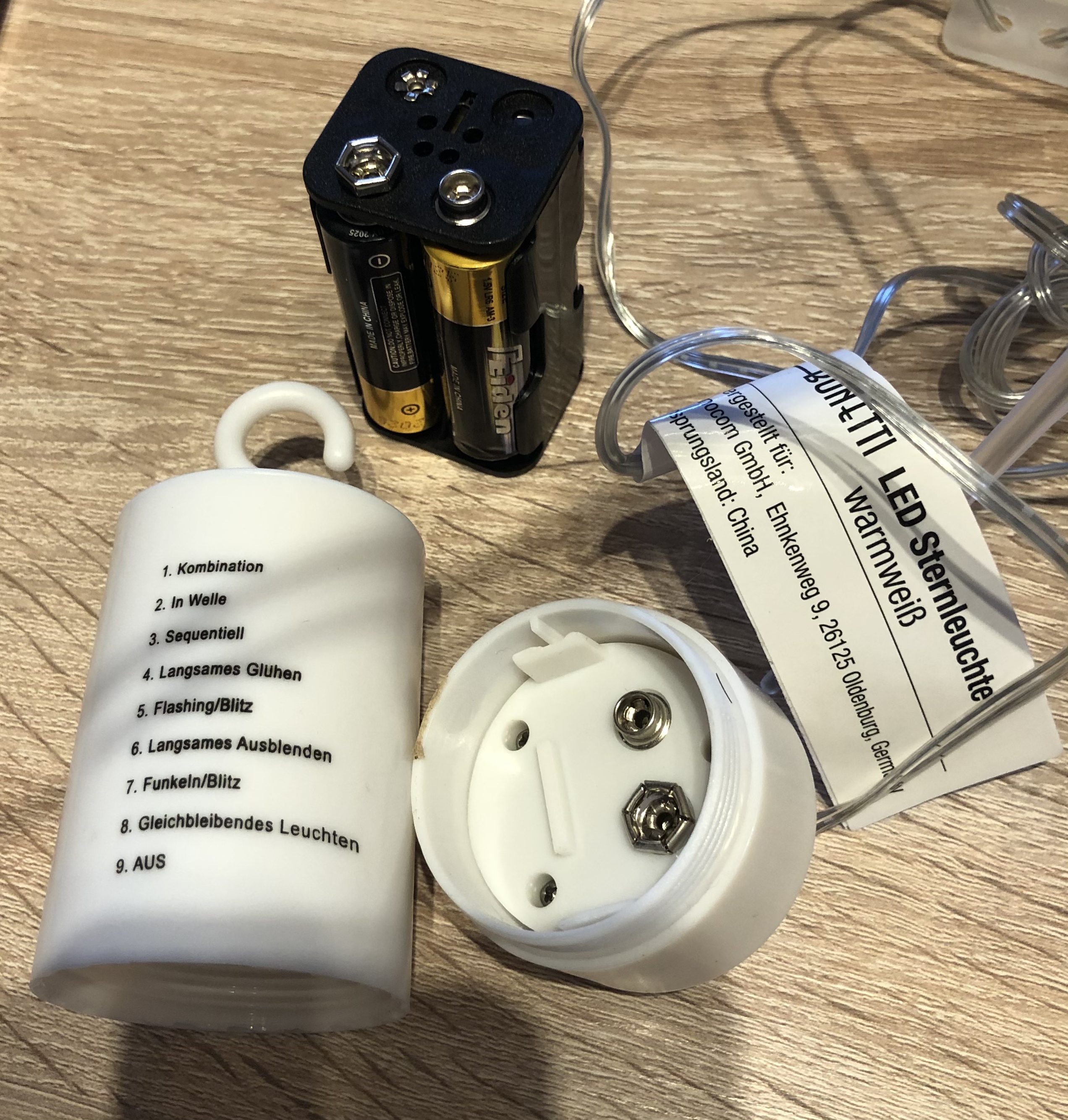 Bonetti 3D Leuchtstern bunt Farbwechsel Timer 51 cm