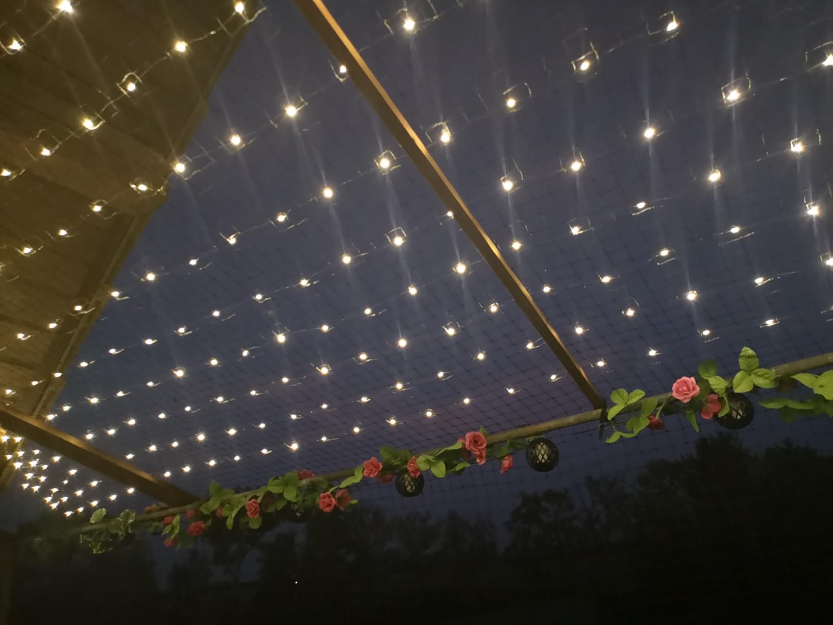 WEARXI Lichterketten Lichtvorhang 300 LED 3x3m warmweiß