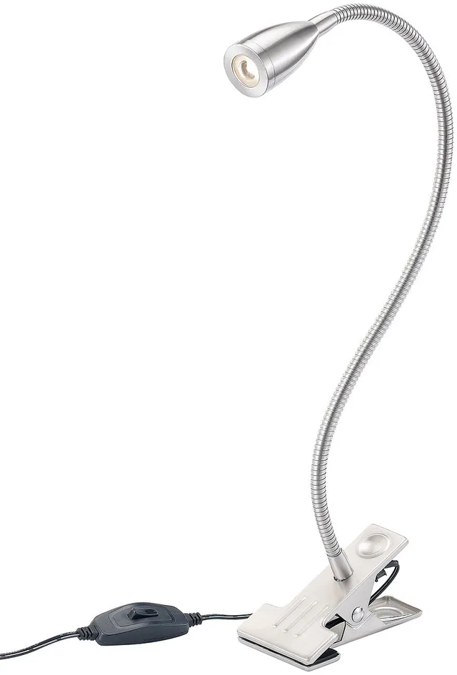 Lunartec Innenbeleuchtung Klemmlampe Schwanenhals LED 3W