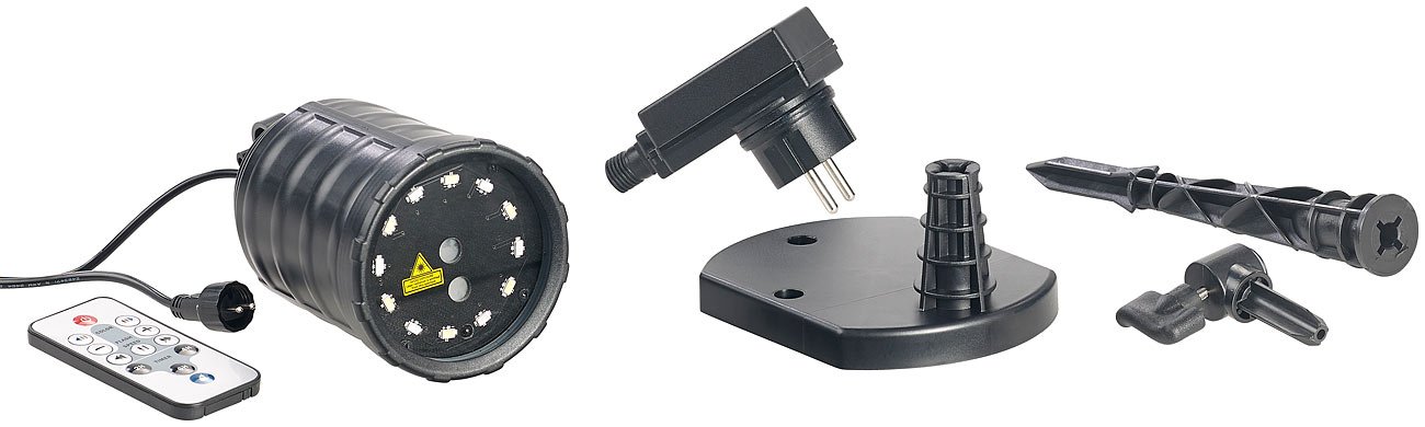 Lunartec Licht-Dekoration Laser-Projektor LP-500 IP65