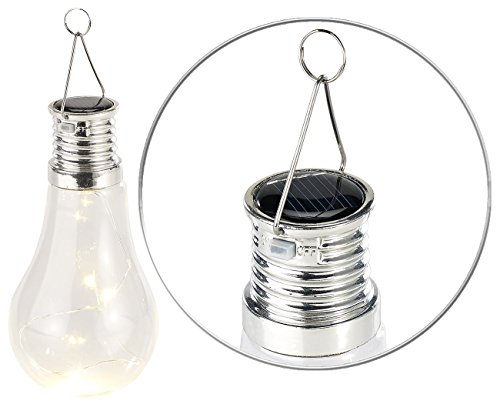 Lunartec Leuchtmittel Solarbirne Glühbirnen-Form warmweiß