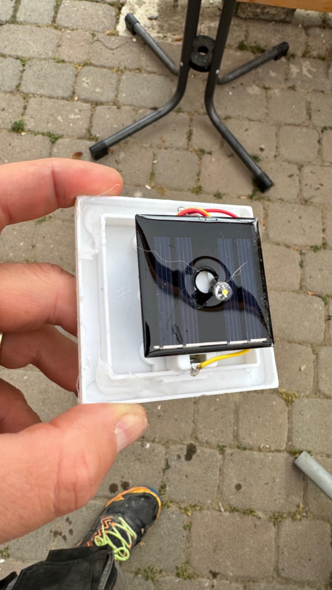 Lunartec Solar-Glasbaustein LED klein 7x7 cm 4er-Set