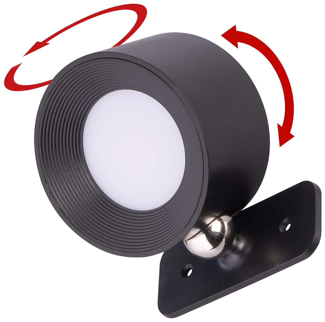 Lunartec Innenbeleuchtung CCT-Akku-Wandlampe 180 lm schwarz