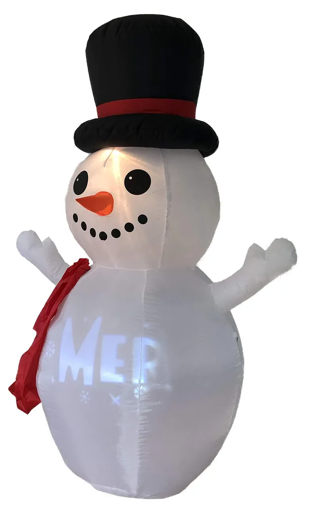 Bonetti Schneemann aufblasbar 180 cm LED Merry Christmas