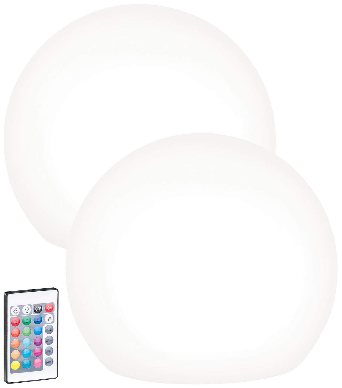 Lunartec Licht-Dekoration Solar-Leuchtkugel Ø30 cm 2er-Set