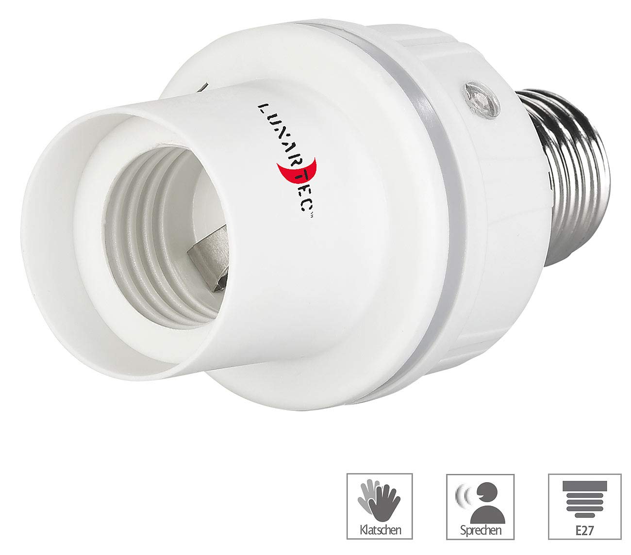 Lunartec Leuchtmittel Klatschsensor E27-E27 2er-Set mit Sensor