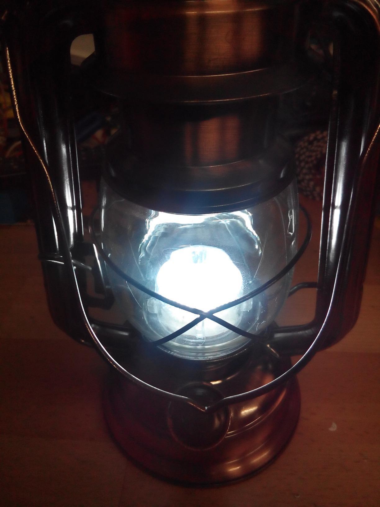 Lunartec LED Sturmlampe Bronze dimmbar batteriebetrieben