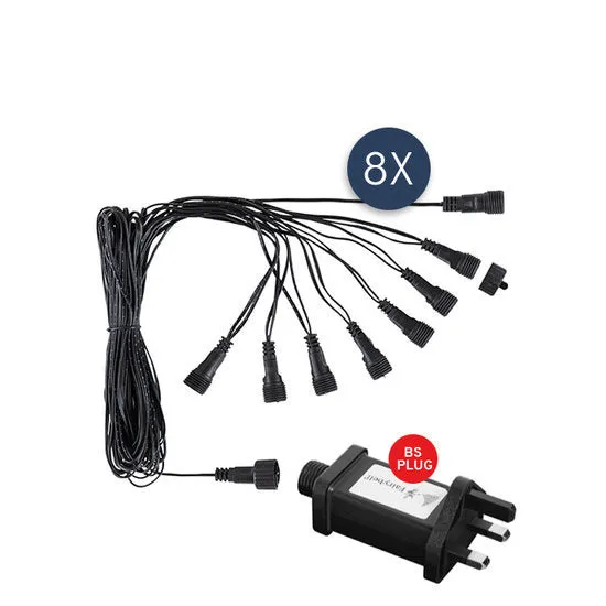 Fairybell Accessories Trafo Kabelset 8 Anschlüsse UK-Stecker