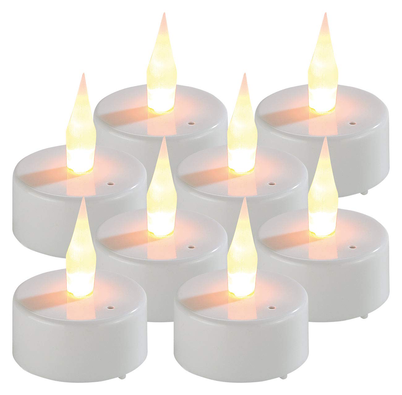 Lunartec Licht-Dekoration LED-Teelichter 8er-Set flackernd