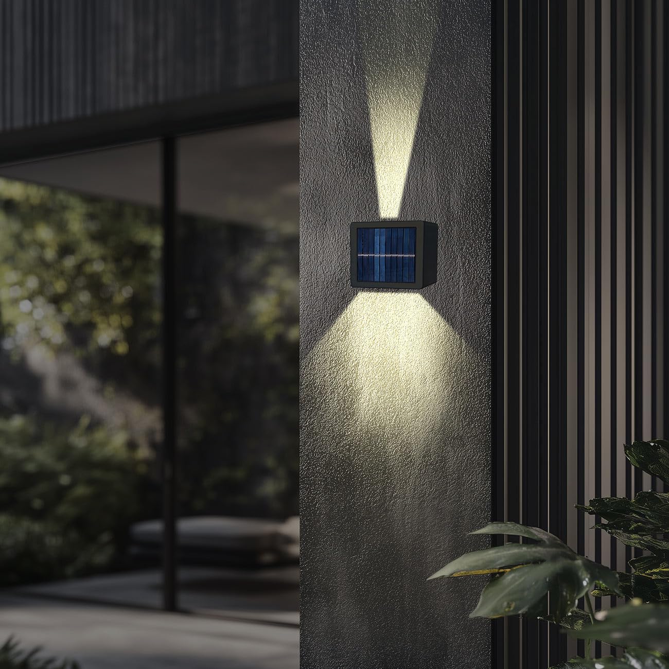 Lunartec Außenbeleuchtung Solar-Wandleuchte 16er-Set warmweiß IP65