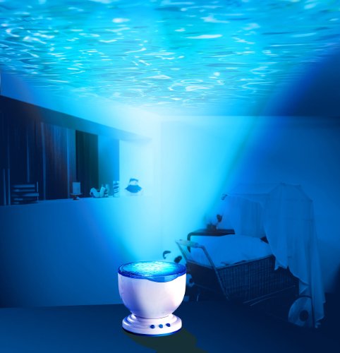 Lunartec Wellenprojektor Wasser-LED-Projektor Lautsprecher