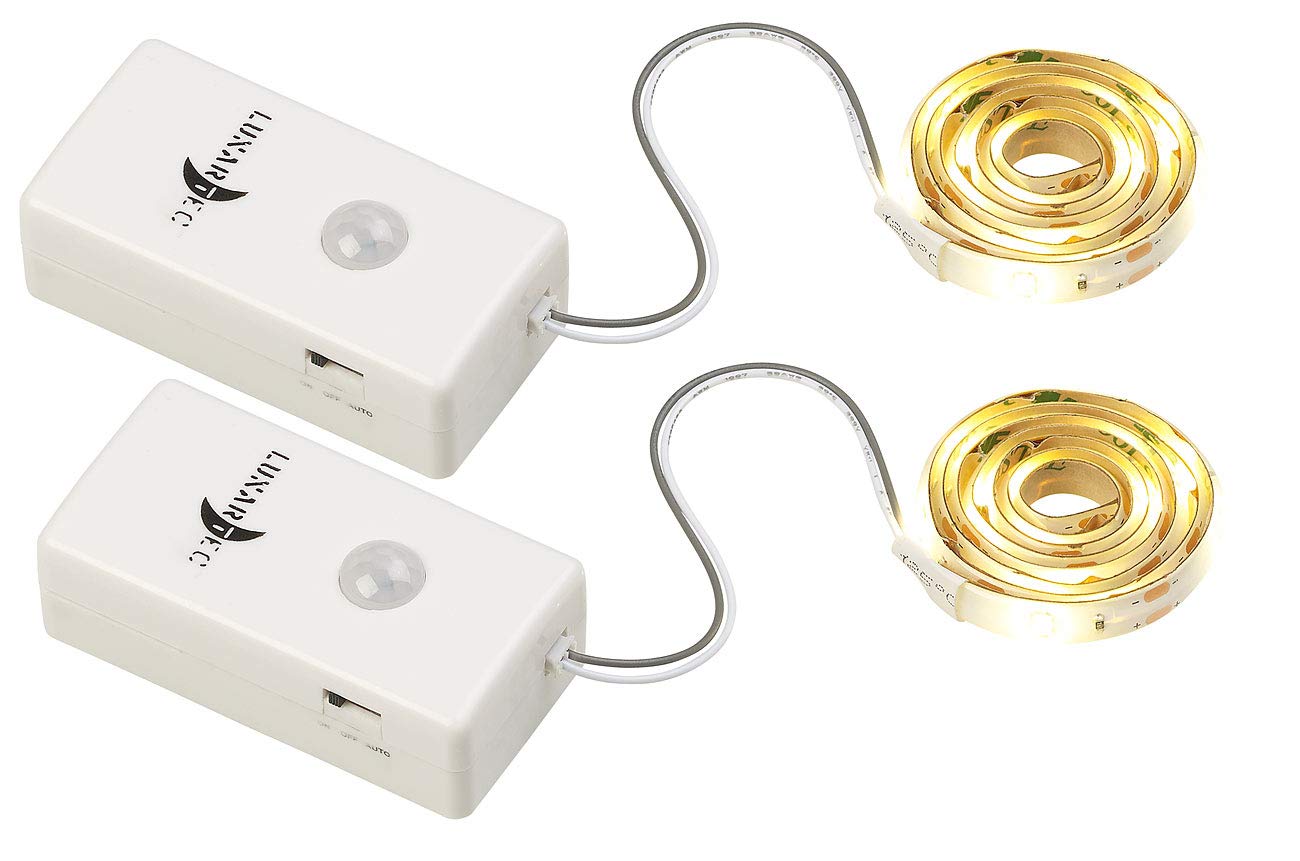 Lunartec Leuchtmittel LED-Streifen 2er-Set 100 cm mit Bewegungsmelder