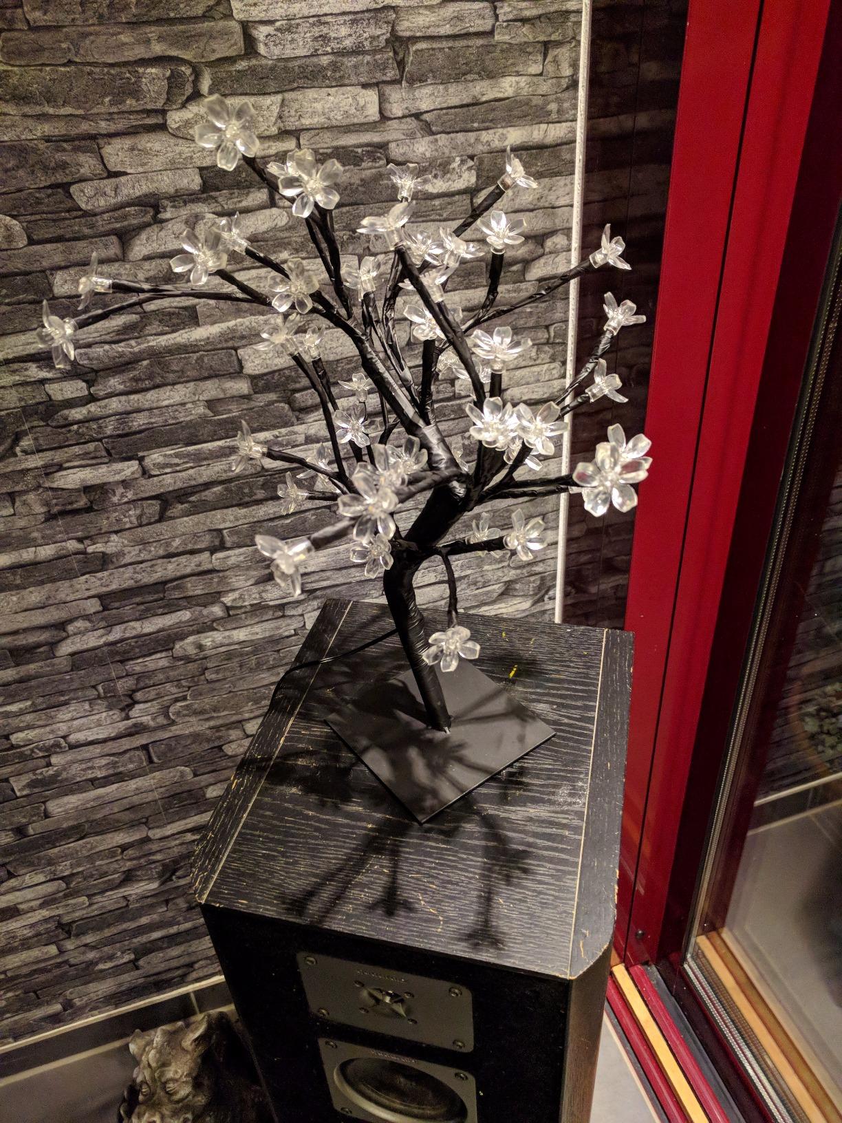Lunartec Licht-Dekoration LED-Lichterbaum 48 Blüten warmweiß 45 cm