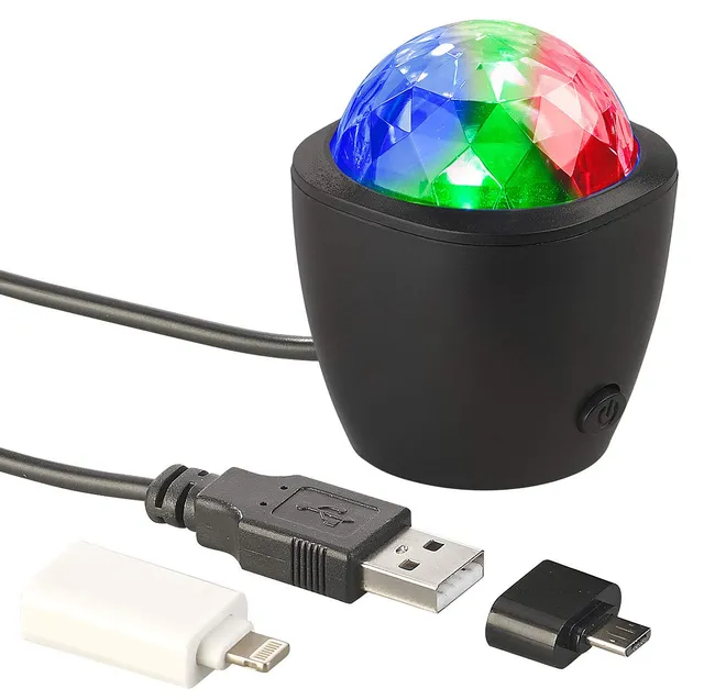 Lunartec Licht-Dekoration Mini-Disco-Licht RGB USB RGB