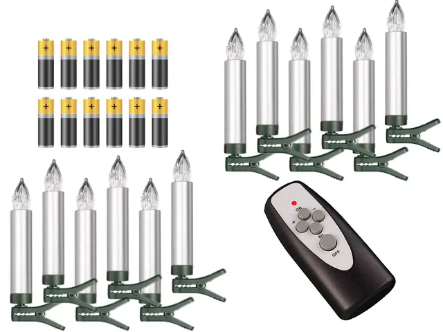 Bonetti Wireless Christmas Candles Baumkerzen warmweiß silber 12er-Set
