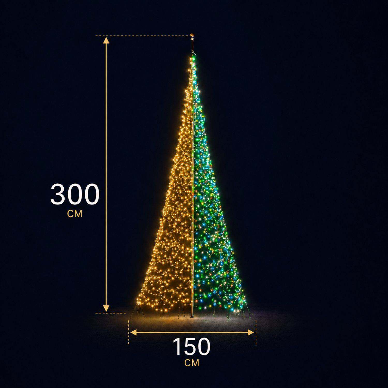 Fairybell Premium 3 m Weihnachtsbaum Luminous Switch 576 LED