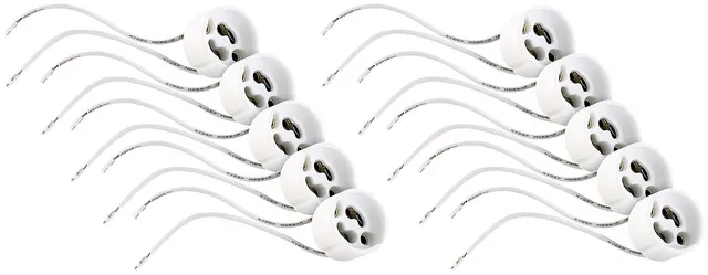 Lunartec Leuchtmittel GU10 Fassung Keramik 10er-Pack 100W