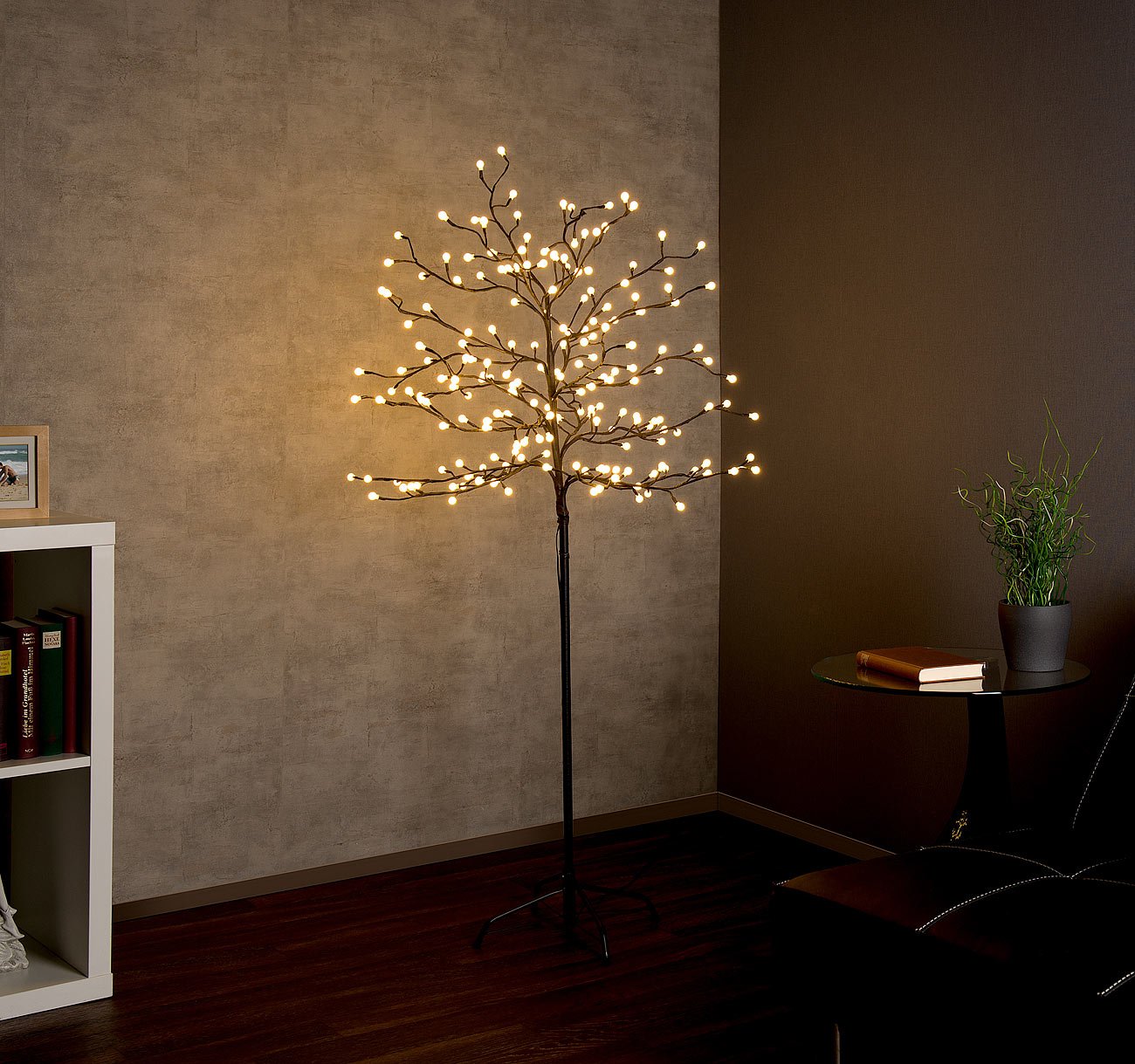 Lunartec Außenbeleuchtung LED-Deko-Baum 150 cm 200 LEDs warmweiß