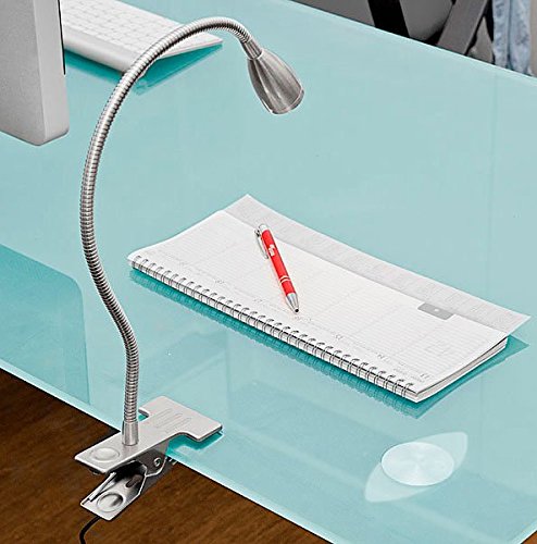 Lunartec Innenbeleuchtung Klemmlampe Schwanenhals LED 3W