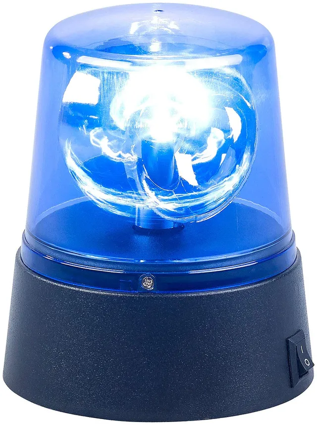 Lunartec Licht-Dekoration Blaulicht Partyleuchte batteriebetrieben