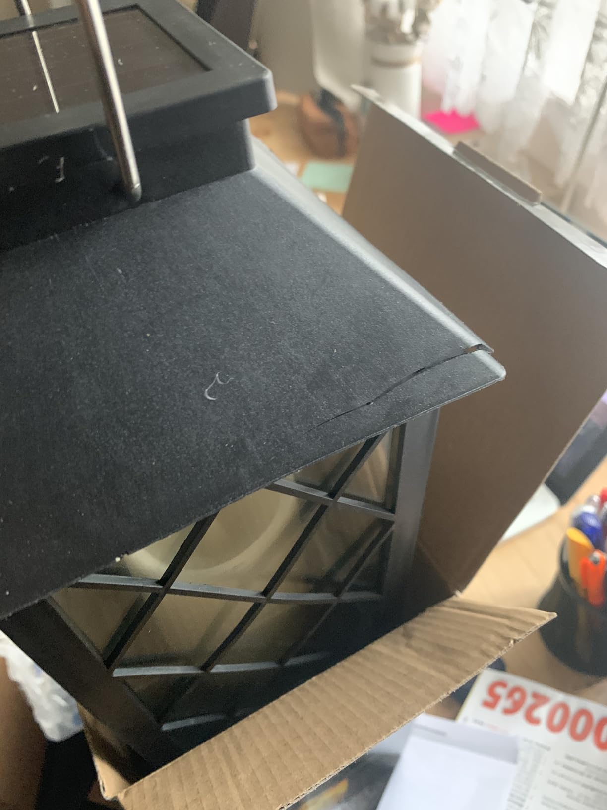 Lunartec Licht-Dekoration Solar-Laterne Flamme schwarz IP44