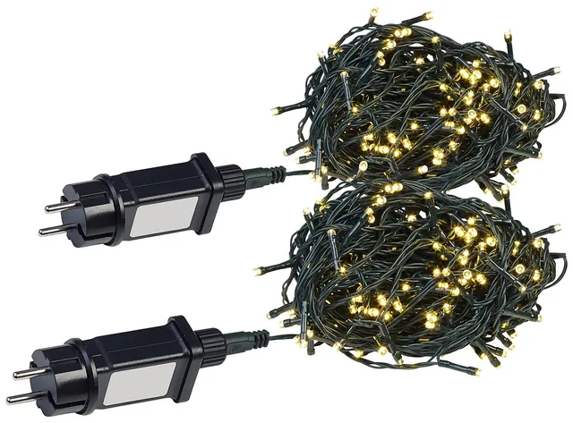 Lunartec Licht-Dekoration WLAN-Lichterkette 2er-Set 16m warmweiß