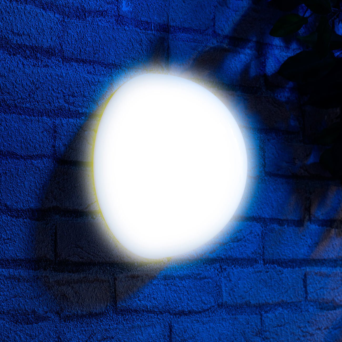 Lunartec Außenbeleuchtung Solar-Halbkugel weiß 2er-Set 20 cm