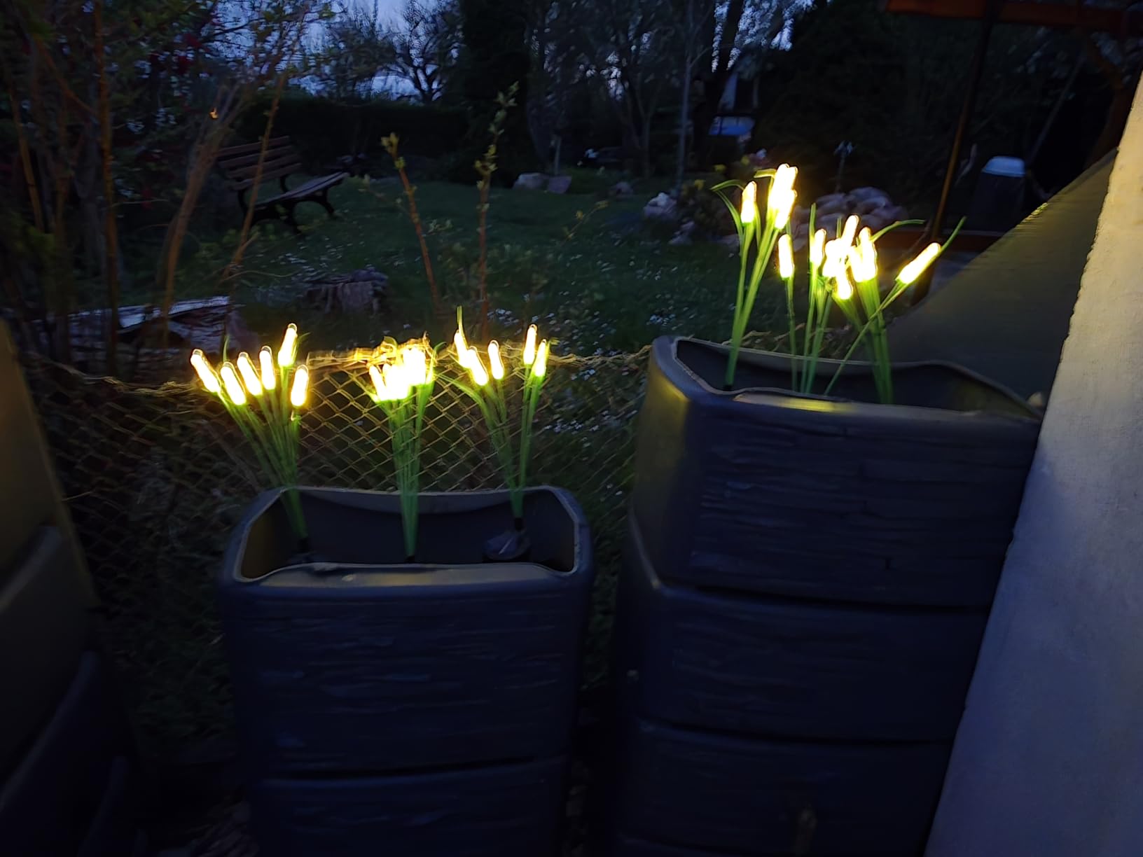 Bxroiu Solar Laterne warmweiß 2er Set für Garten