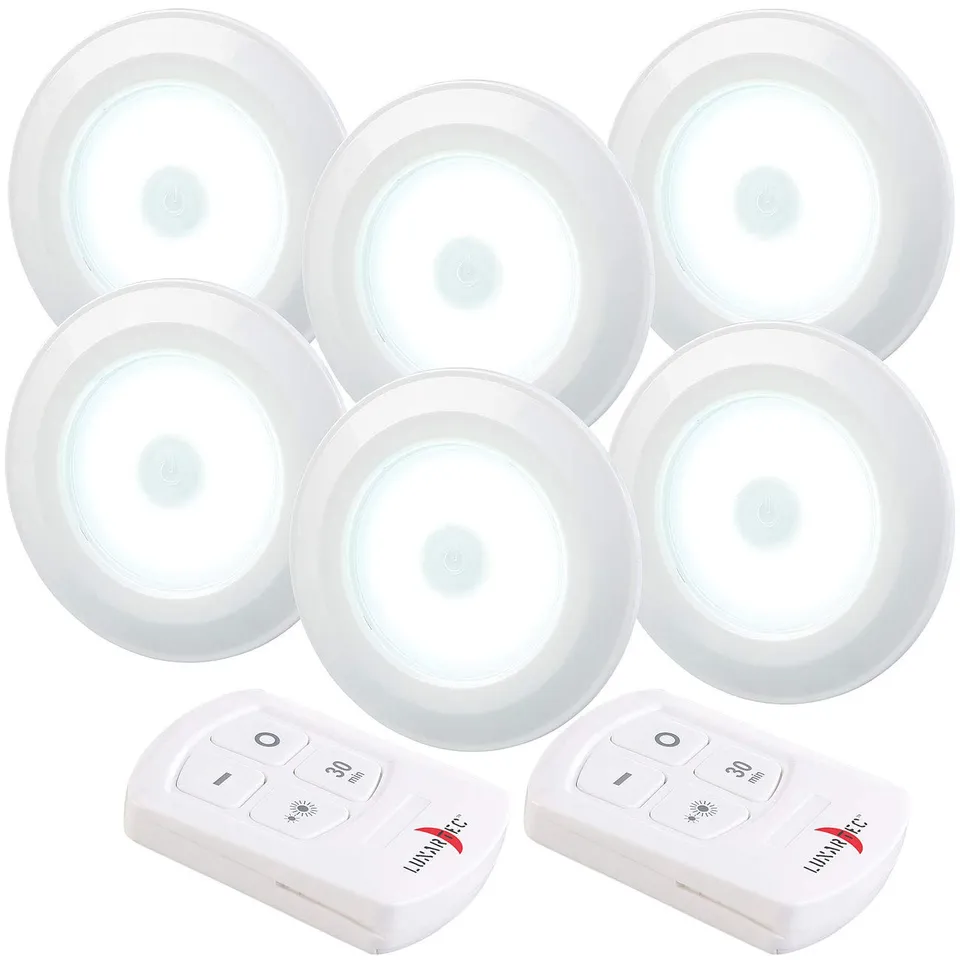 Lunartec Innenbeleuchtung COB-Unterbauleuchte 6er-Set mit Timer