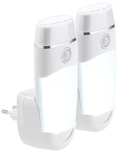 Lunartec Taschenlampen Notlicht 2er Set mit Akku Bewegungsmelder