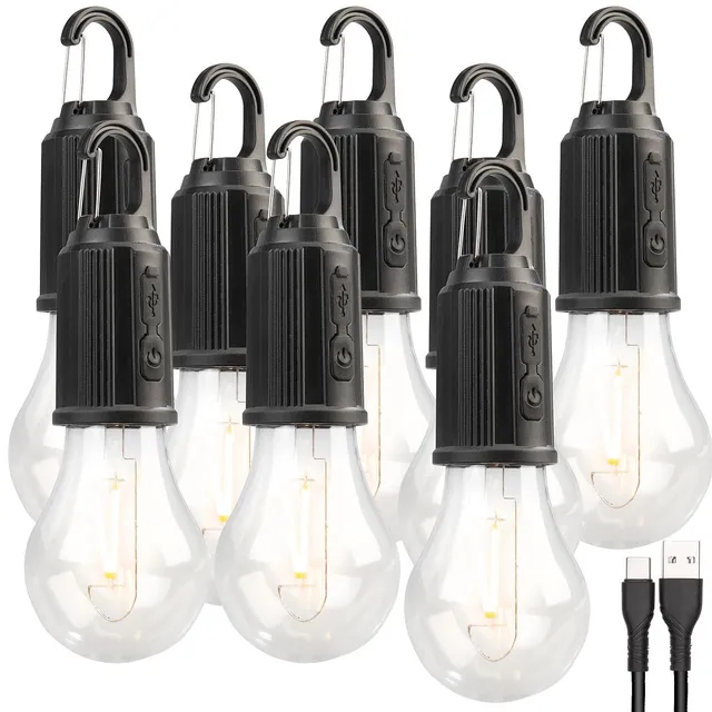 Lunartec LED-Akku-Glühbirne 8er-Set 120 Lumen USB
