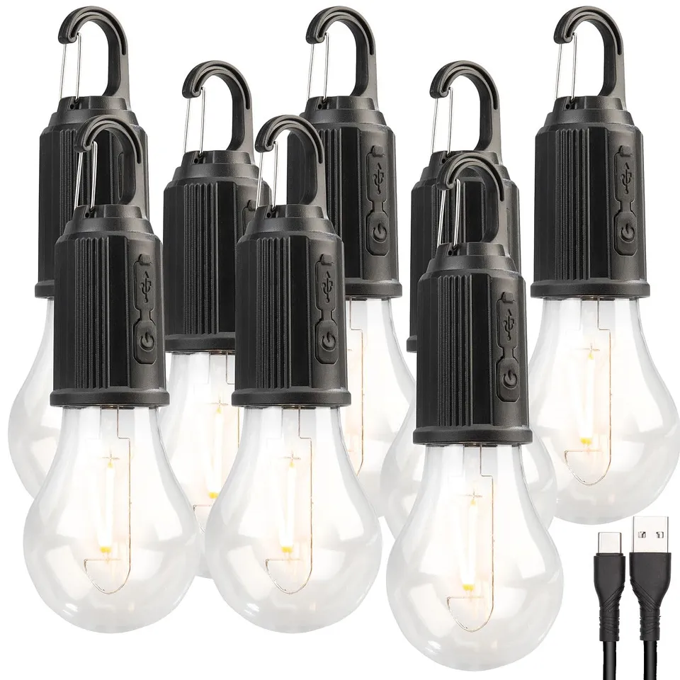 Lunartec LED-Akku-Glühbirne 8er-Set 120 Lumen USB