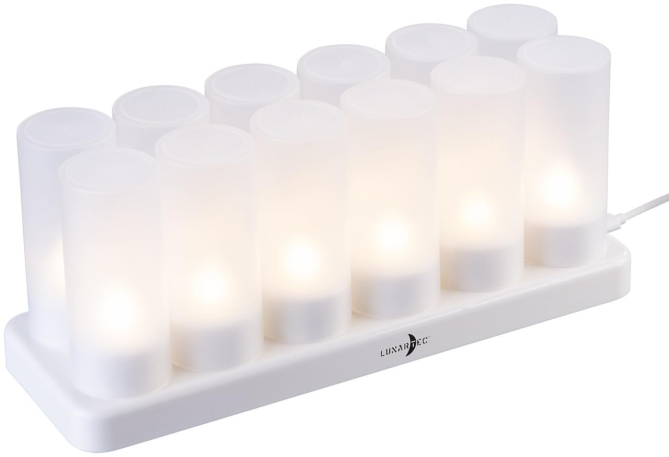 Lunartec Licht-Dekoration Akku-LED-Teelichter 24er-Set warmweiß