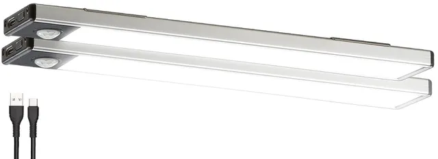 Lunartec Innenbeleuchtung Akku-Lichtleisten 2er-Set tageslichtweiß