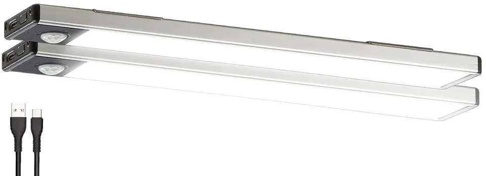 Lunartec Innenbeleuchtung Akku-Lichtleisten 2er-Set tageslichtweiß
