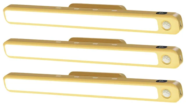Lunartec Innenbeleuchtung Unterbauleuchte 3er-Set messing PIR