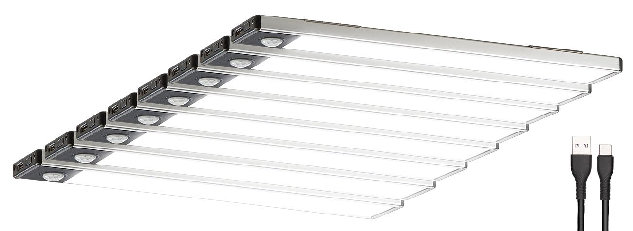 Lunartec Innenbeleuchtung 8er LED-Lichtleiste tageslichtweiß Akku