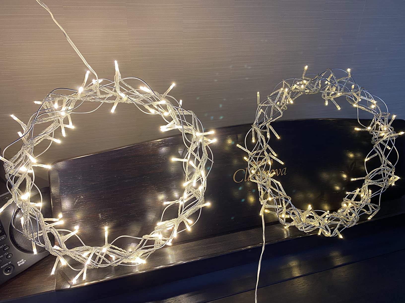 Lunartec Licht-Dekoration Lichterkranz 2er-Set 30cm 90 LEDs