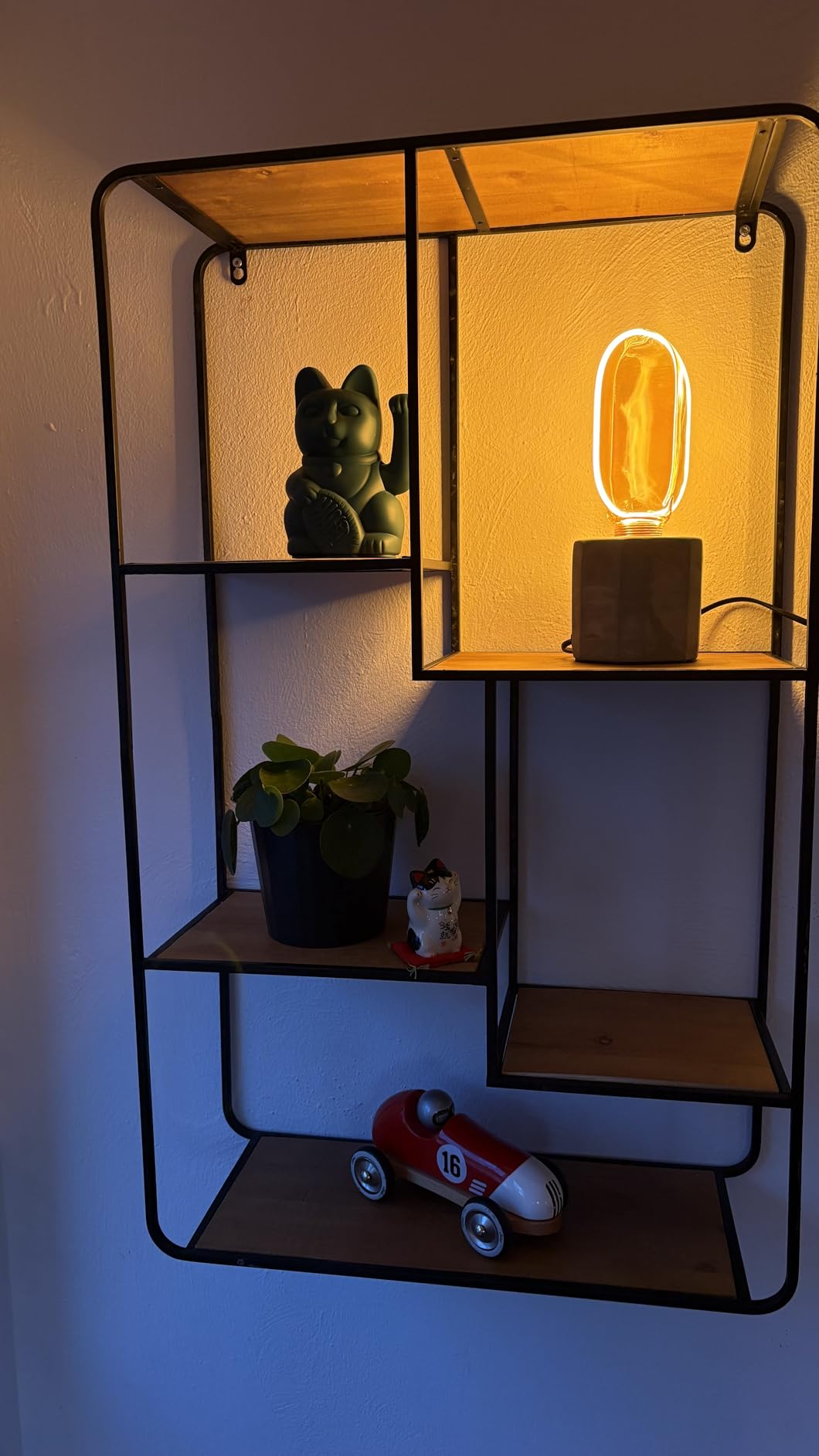 Lunartec Innenbeleuchtung Tischlampe Beton E27 Grau