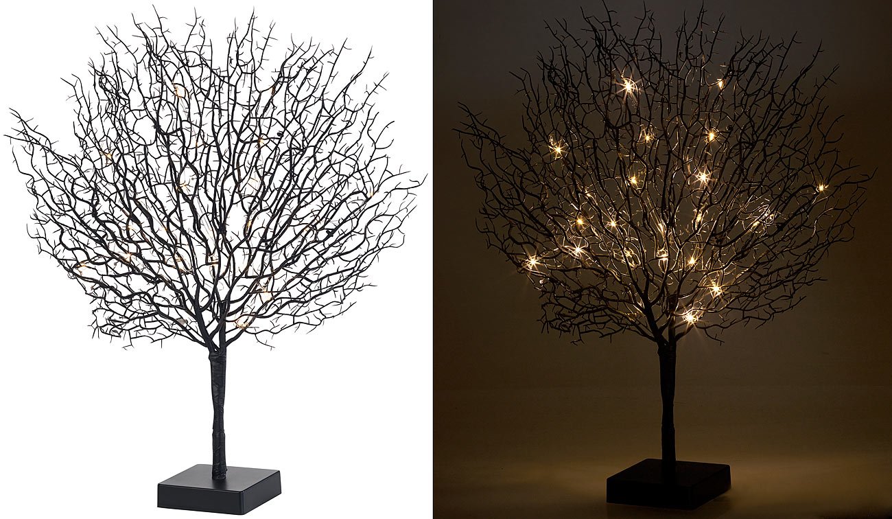 Lunartec Licht-Dekoration Lichterbaum 25 LEDs 50cm warmweiß