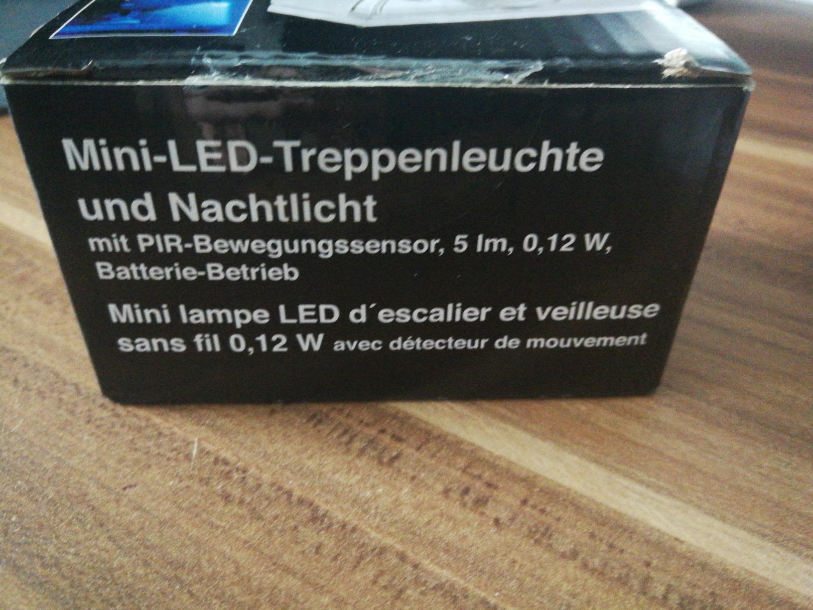 Lunartec Innenbeleuchtung Mini LED Treppenlicht Batterie