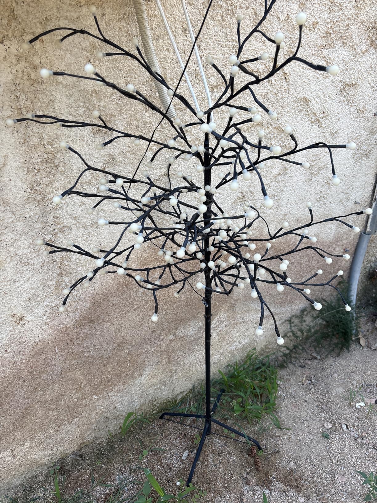 Lunartec Licht-Dekoration Solar-Lichterbaum 150cm 2er-Set weiß