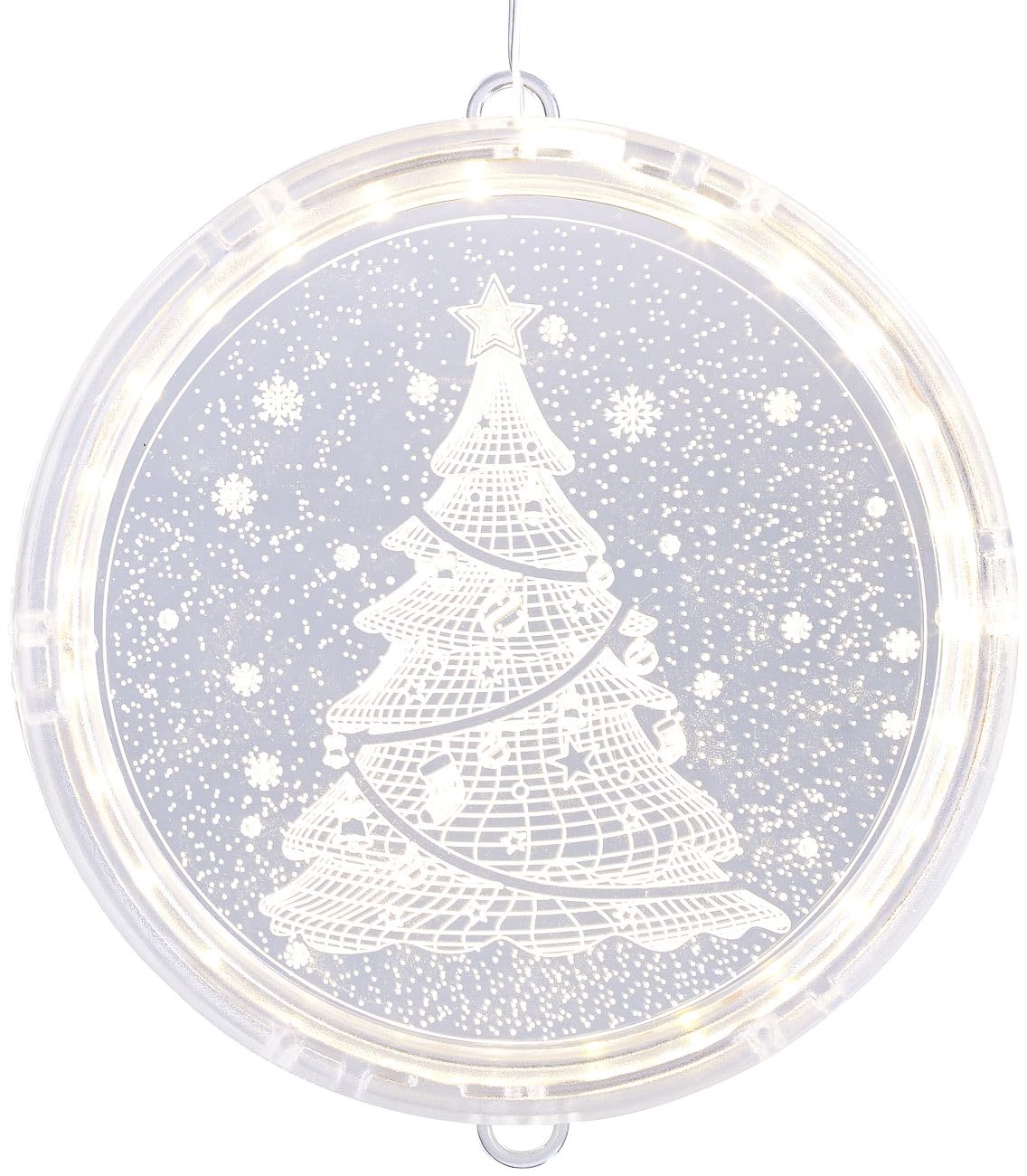 Lunartec Licht-Dekoration LED Fensterbild Tannenbaum 16 cm