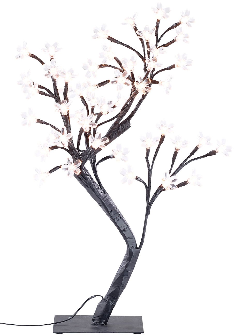 Lunartec Licht-Dekoration LED-Lichterbaum 48 Blüten warmweiß 45 cm